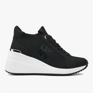 DKNY Women's Kasia Everyday Lace Up Wedge Sneakers